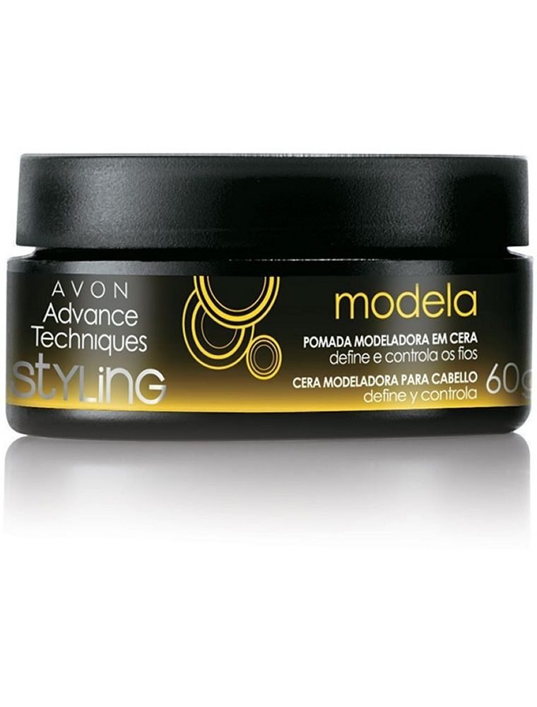 Pomada Modeladora Para Cabelo Avon Techniques Styling 60 g. Controla e define os fios. Possui toque suave. Fixação forte e duradoura. Proporciona uma finalização suave ao cabelo, mantendo o penteado durante o dia todo. Proporciona hidratação e brilho aos fios. Sai com facilidade na lavagem, não deixando resíduos. Com textura suave, não pesa nos fios.