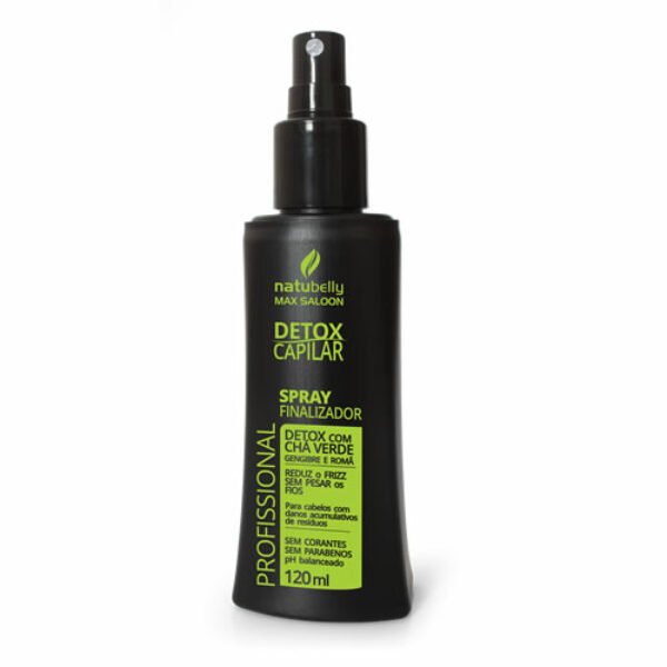 Spray Finalizador Detox - 120ml O que é Detox Capilar? É uma desintoxicação do couro cabeludo e dos fios. Com o tempo, vai-se acumulando resíduos, sujeira, sal, cloro, gordura e restos de produtos cosméticos que permanecem mesmo após as lavagens. O excesso de resíduos não deixa o bulbo respirar e, consequentemente, crescer. Uma boa limpeza permite que o cabelo cresça mais resistente. O processo ativa a circulação sanguínea, o que garante a saúde do cabelo como um todo. A linha Detox pode ser usada em todos os tipos de cabelos. Os mais oleosos necessitam desse cuidado com mais frequência, já os cabelos mais ressecados vão intercalar o uso com uma outra linha capilar. Principais benefícios: Melhora a oleosidade do couro cabeludo; Melhora a oleosidade capilar; Reduz a escamação; Reduz coceira; Ação prolongada, protegendo das inúmeras agressões, como exposição a radiação solar, poluição, calor, tratamentos químicos; Restaura a hidrofobicidade (repele a água, evitando o frizz); Repara as pontas duplas; Melhora a penteabilidade; Não deixa resíduos no cabelo; Ativa a circulação capilar (ajuda no crescimento).