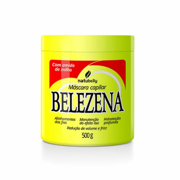 Máscara Capilar Belezena - 500g A máscara Belezena deixará seus cabelos mais sedosos, macios, soltos, brilhantes e sem frizz.  Possui amido de milho em sua composição, que proporciona nutrição. Seus cabelos ficarão muito mais bonitos e saudáveis.