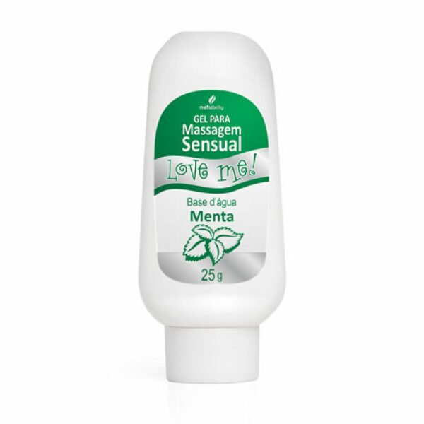 Gel para Massagem Sensual Menta - 25 g. Gel à base d'água. Sensação suave de frescor!