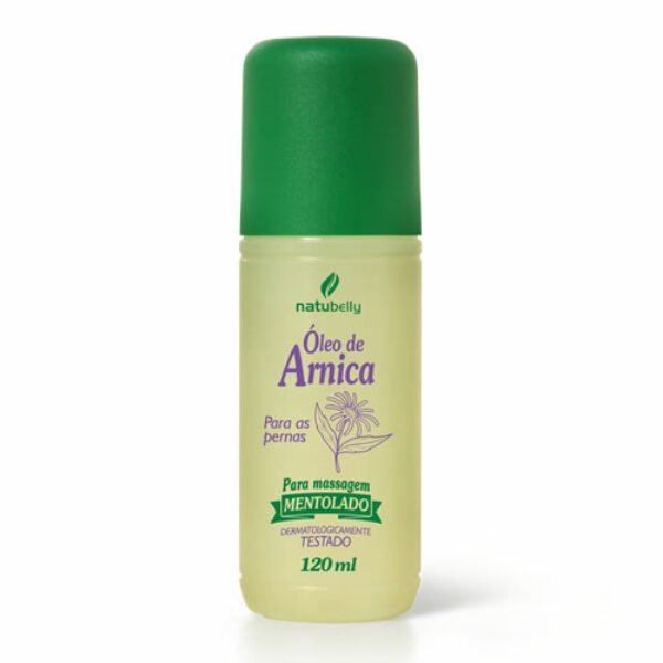 Óleo de Arnica - 120 ml A massagem está associada a um momento de relaxamento e a benefícios como minimizar estresse, cansaço, tensões e lesões musculares. Durante uma sessão de massagem, o cortisol, hormônio liberado pelo organismo quando ficamos estressados, sofre uma redução considerável, o que ajuda muito a combater o estresse da vida moderna. O Óleo de Arnica tem grande poder ativante da circulação e auxilia no combate às estrias.