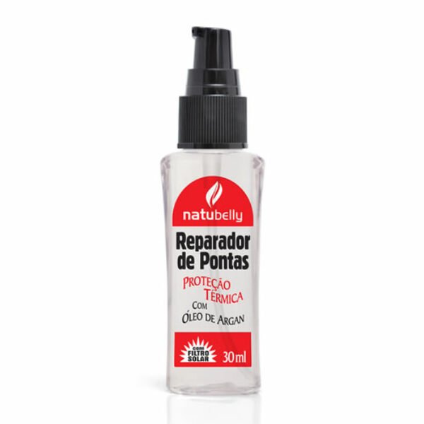 Reparador de Pontas - 30 ml Além de reparar as pontas, protege seus cabelos contra a ação térmica de pranchas e secadores. Com óleo de Argan e filtro solar.