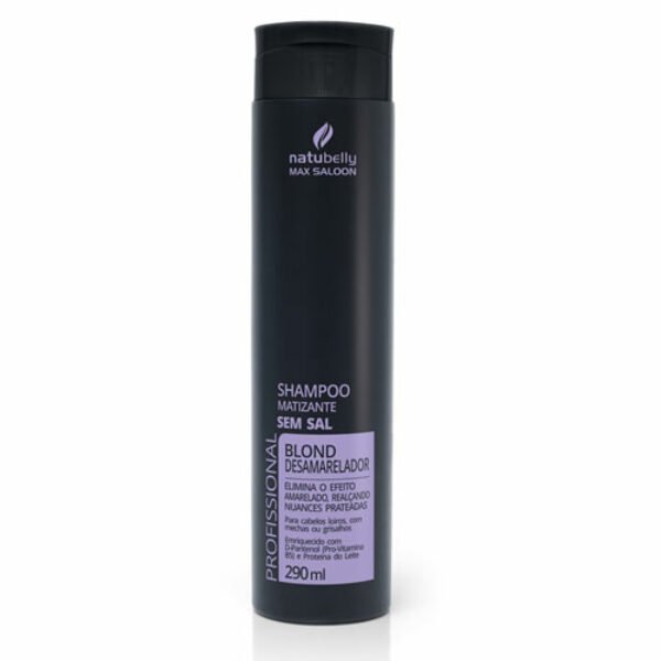 Shampoo Matizante Blond Desamarelador - 290 ml indicado para cabelos loiros, tingidos, com mechas e grisalhos. Limpa e previne o tom amarelado dos fios devolvendo a cor desejada e recuperando a maciez e o movimento leve. Elimina o efeito amarelado, realçando as nuances prateadas