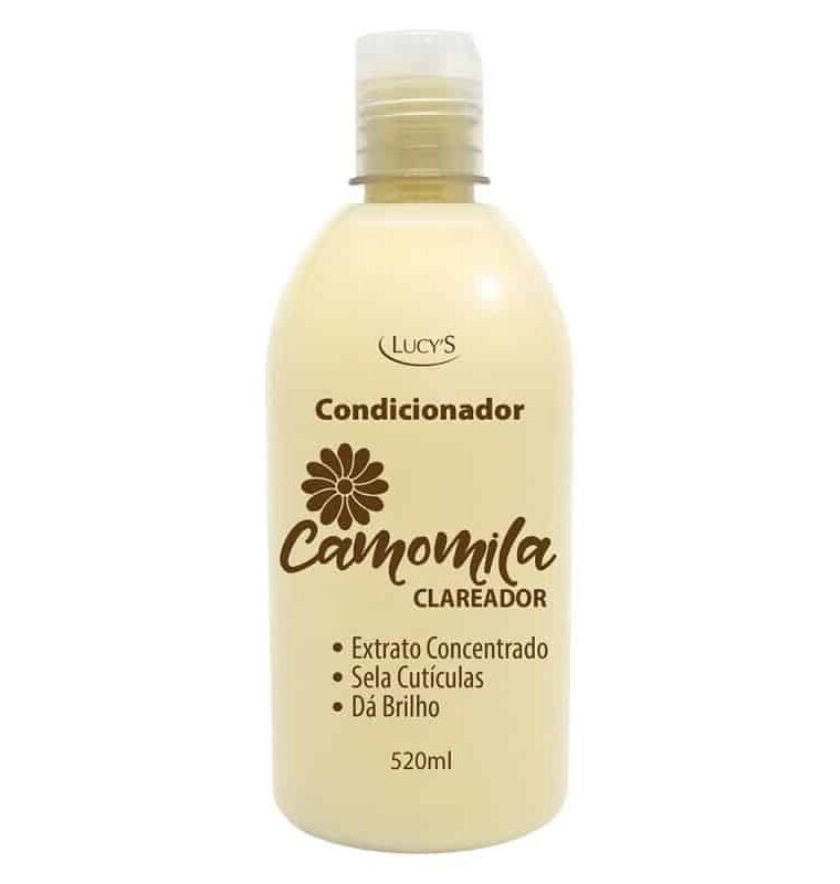 Condicionador Camomila 520ml com extrato concentrado de camomila. Ilumina gradualmente os tons loiros realçando os cabelos, condiciona e hidrata. Deixa os fios saudáveis e com brilho natural.