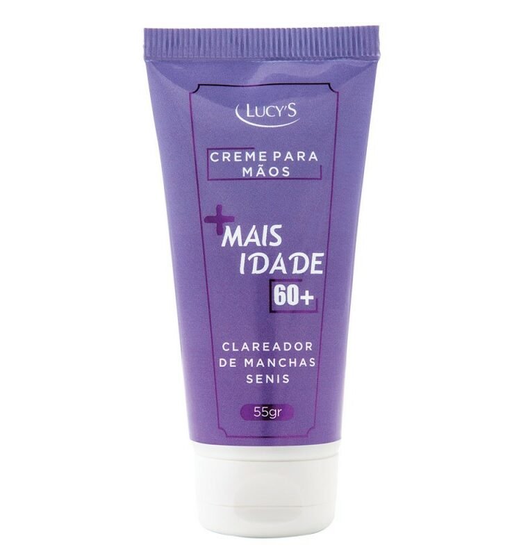 Creme para as mãos Mais Idade 55g ameniza as manchas senis e previne o envelhecimento.