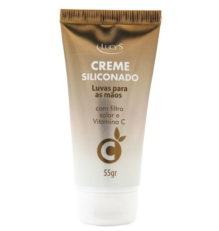 Creme Siliconado para mãos com Vitamina C e FPS 55gr, Hidrata profundamente, nutre e protege as mãos. Previne o envelhecimento. Com Vitamina C e FPS.