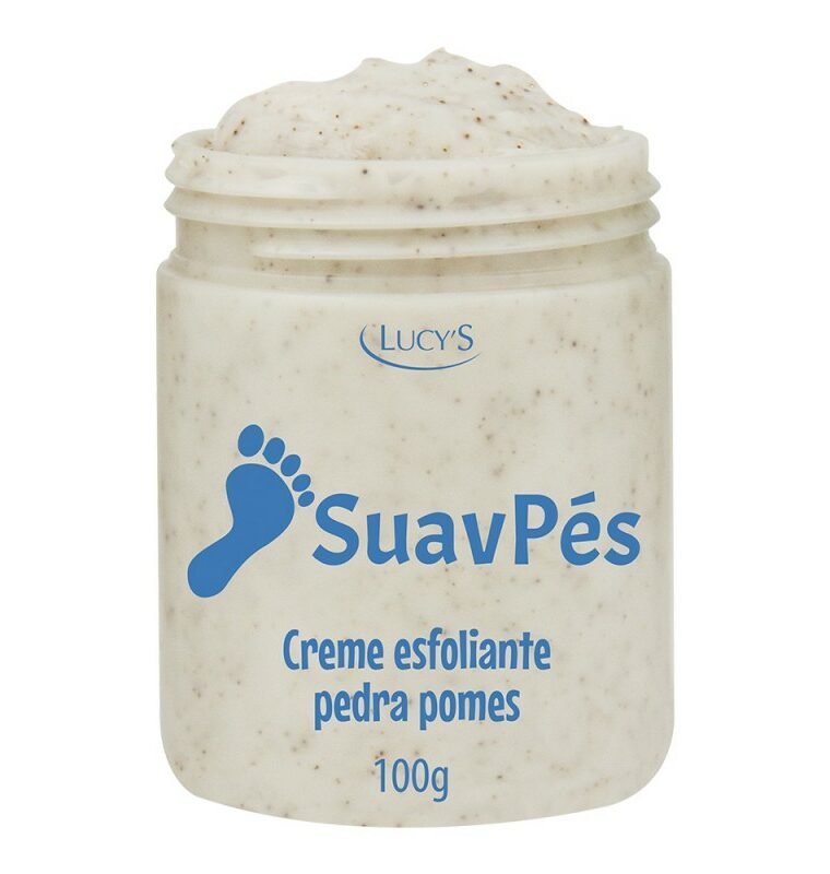 Creme suav pés pedra pomes 100g remove as células mortas e amacia a pele, dispensando o uso de lixa nos pés.