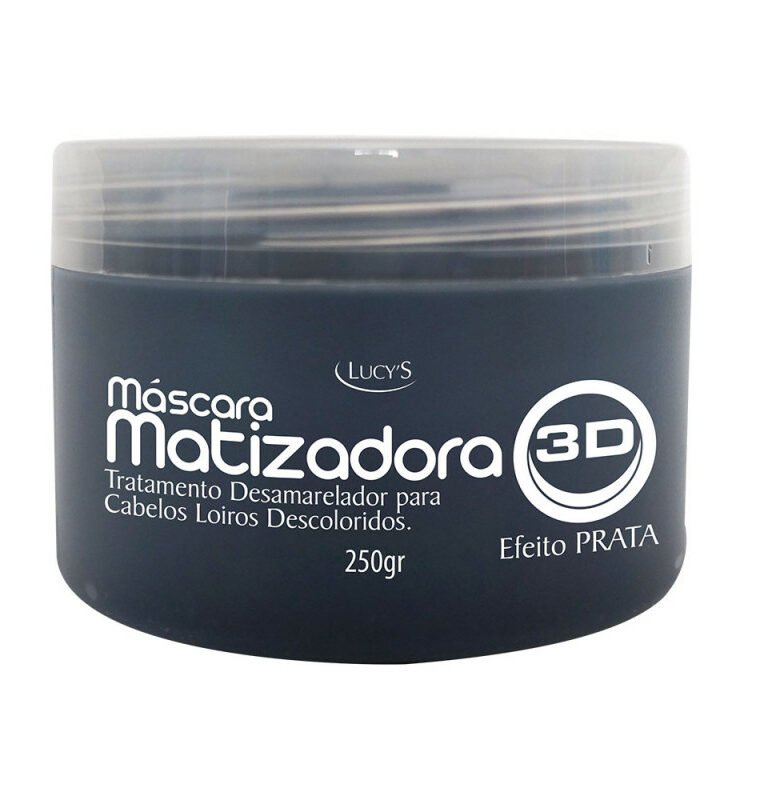 Máscara Matizadora 3D 250g neutraliza o tom amarelado indesejado nos cabelos loiros descoloridos. Com efeito prata, que dá aos fios um tom mais acinzentado.