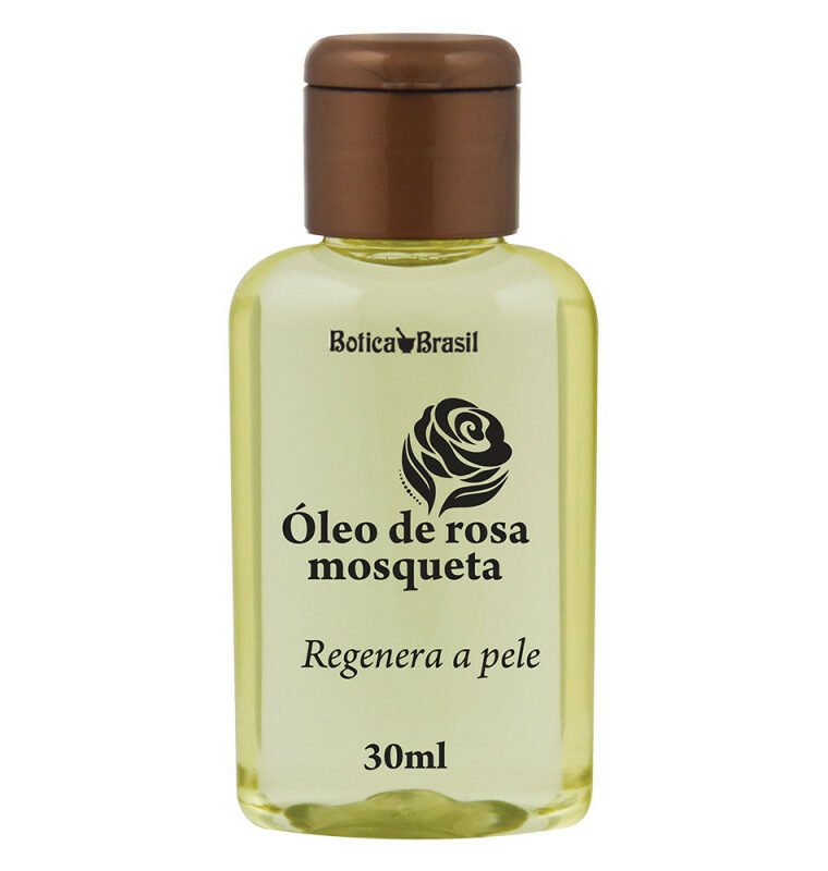 Óleo de Rosa Mosqueta 30ml. Regenera a pele. Pode ser usado para ajudar a atenuar estrias, queloides, cicatrizes e rugas e linhas de expressão na pele, possuindo um potente efeito regenerador e emoliente sobre a pele.