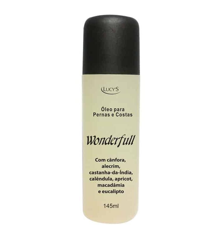 Óleo para Massagem Wonderfull é possui um mix refrescante de calêndula, castanha-da-índia, apricot, macadâmia e eucalipto. Ideal para massagem relaxante.