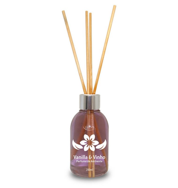 Perfume de ambiente Vanilla & Vinho 200ml torna o ambiente mais agradável e aconchegante.