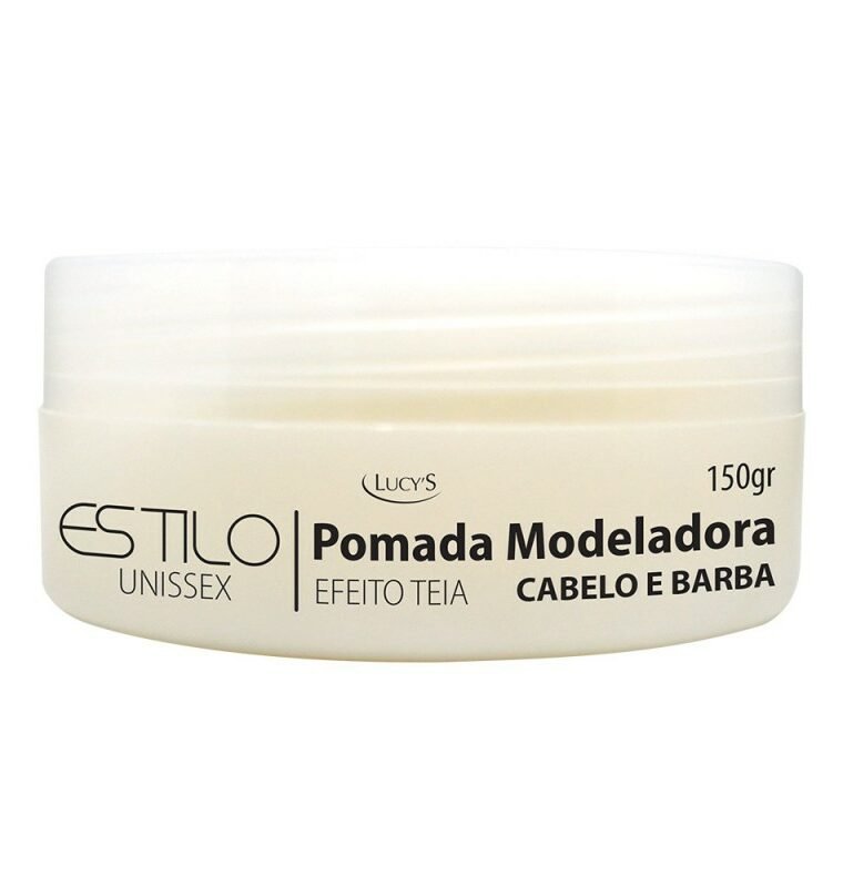 Pomada Modeladora efeito Teia para cabelo e barba 150gr, ideal para finalização de penteados. Alinha a barba. Proporciona hidratação aos fios e ação antifrizz.