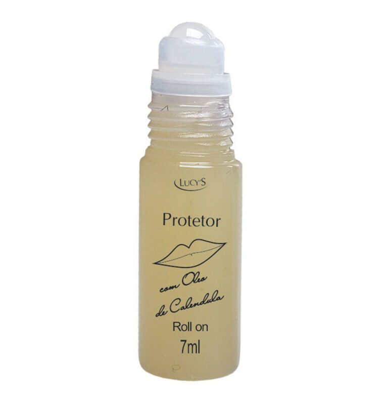 Protetores roll on Óleo de calêndula 7ml ação emoliente, nutritiva, cicatrizante e regeneradora dos lábios.