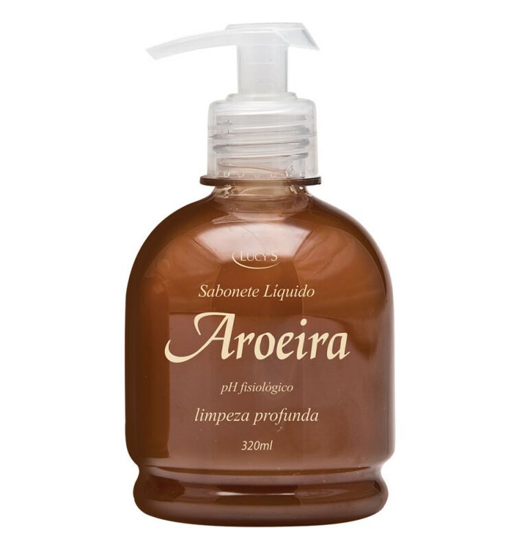 Sabonete líquido Aroeira - 320ml fórmula suave que promove uma limpeza profunda da pele.