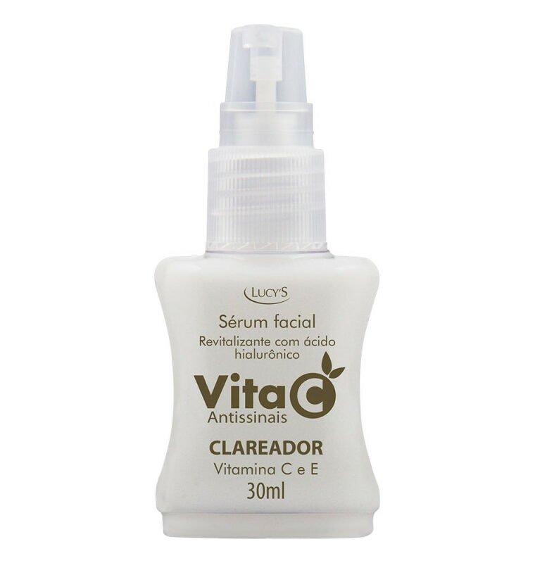 Sérum facial Vita C 30ml Uniformiza a pele, recupera sua textura e combate os sinais do envelhecimento. Antissinais revitalizante com ácido hialurônico, vitamina C e E.