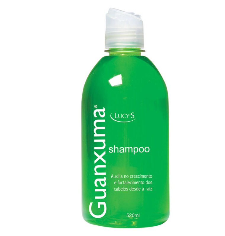 Shampoo Guanxuma 520ml com extrato natural de Guanxuma e ativos vegetais. Auxilia no crescimento dos fios. Fortalece desde a raiz.